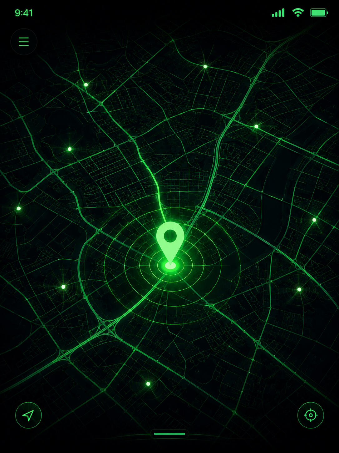 Mapa em tempo real